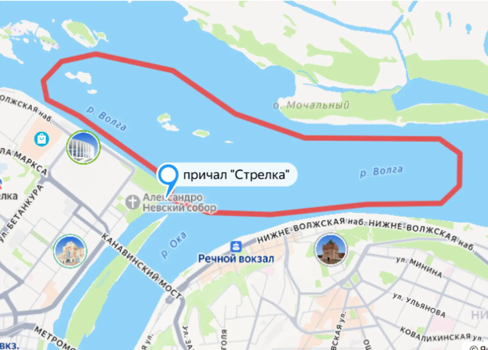 Прогулочный рейс «Стрелка» в Нижнем Новгороде